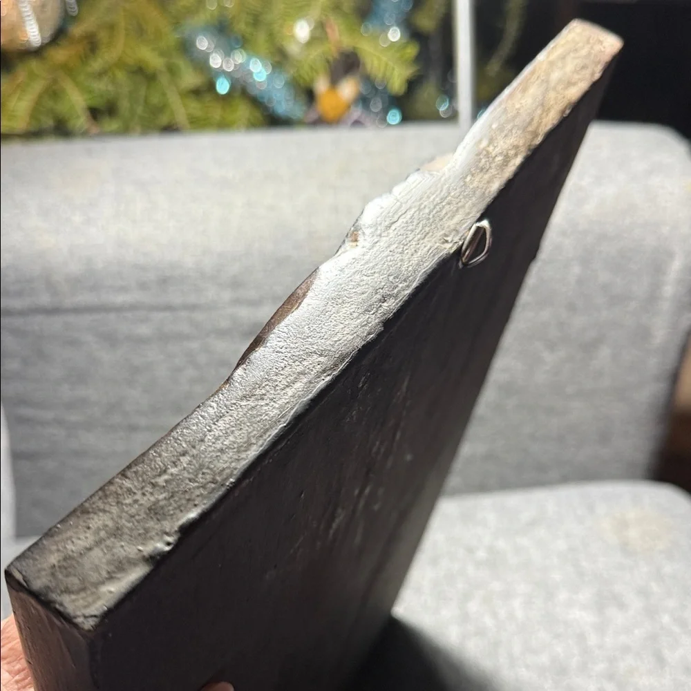 Large Hand-Carved Buddha Wall Art Silver Leaf Wood Relief Panel Zen Decor 11x16 - Picture 7 of 10